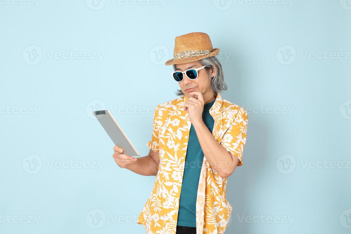 Man in summer clothes photo