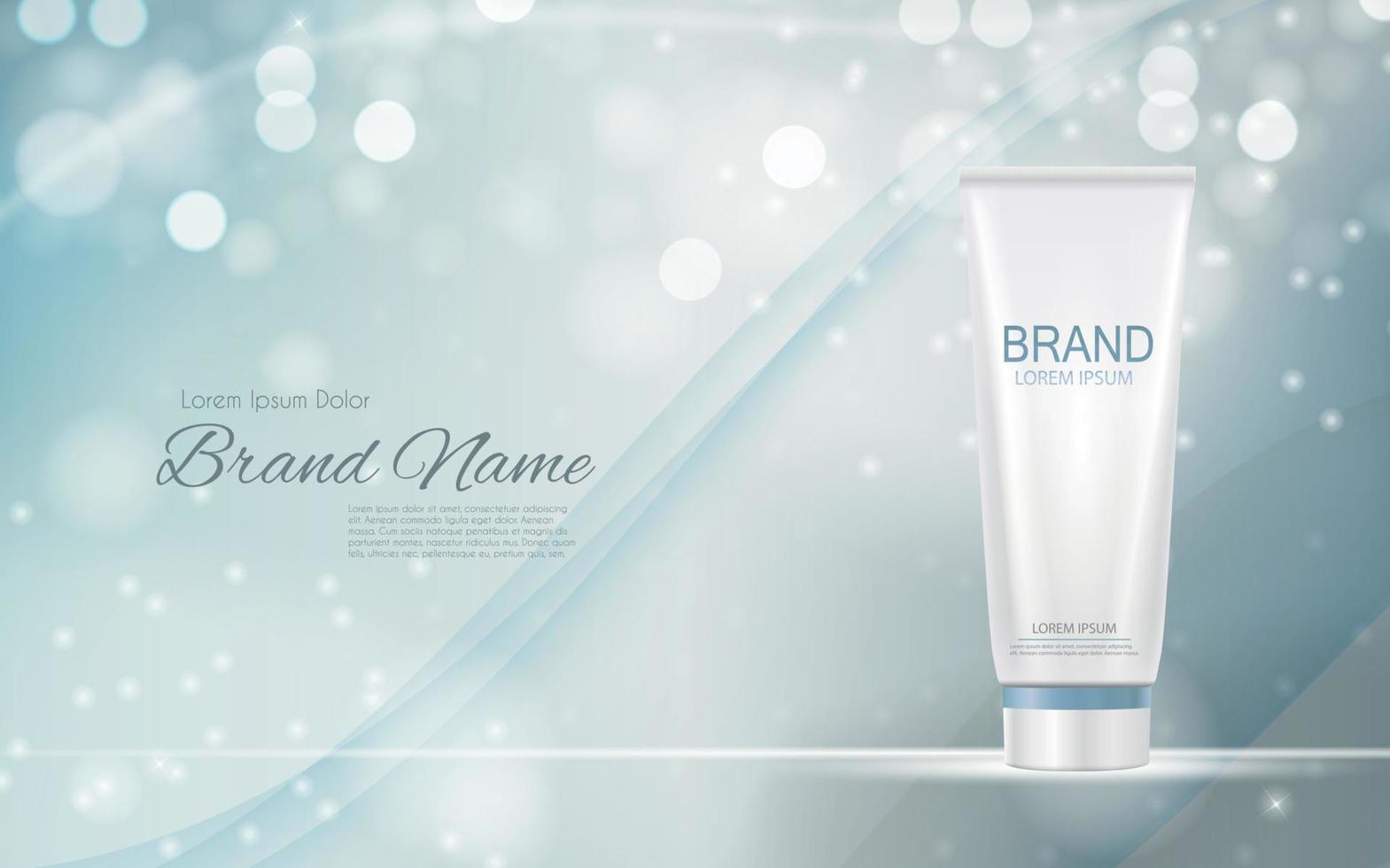 Design Cosmetics Product  Template for Ads or Magazine Background. 3D Realistic Vector Iillustration