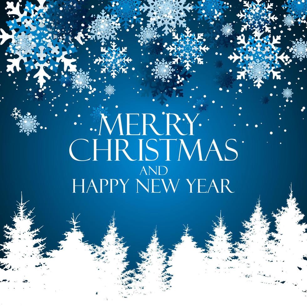 Holiday New Year and Merry Christmas Background. Vector Illustration