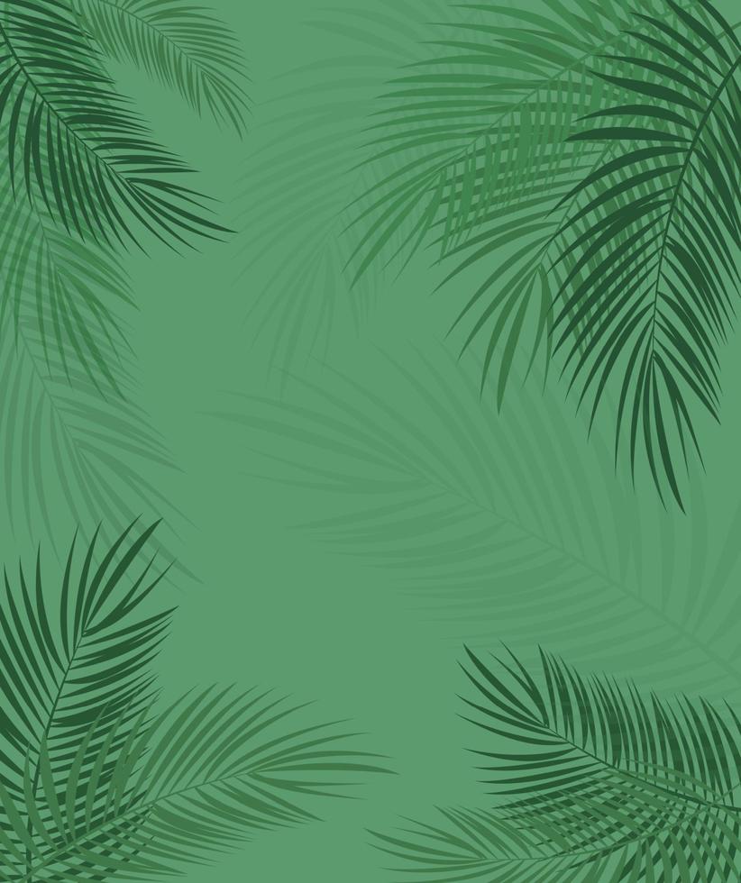 Beautiful Palm Leaf Background. Vector Illustration