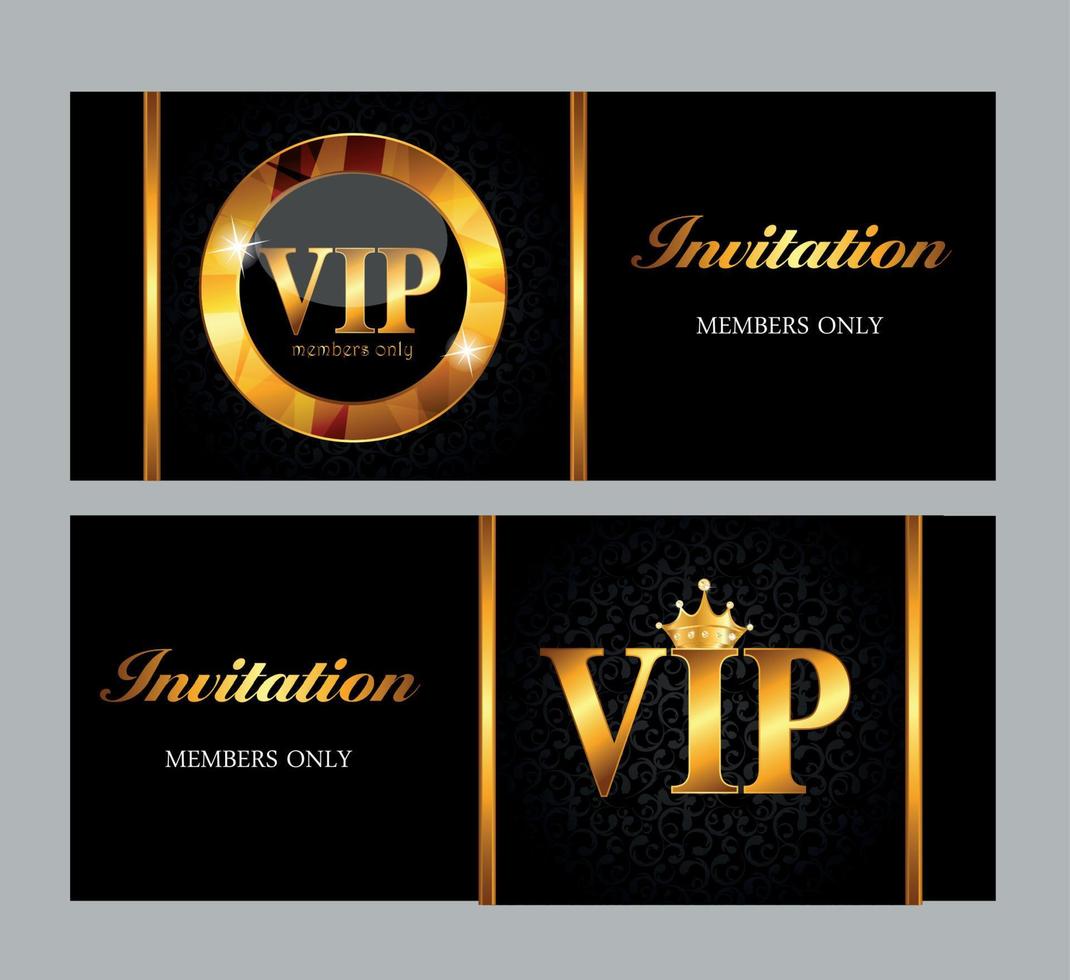 VIP Members Card Vector Illustration