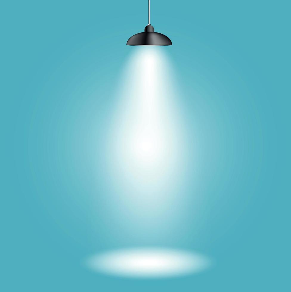 Background with Lighting Lamp. Empty Space for Your Text or Object vector