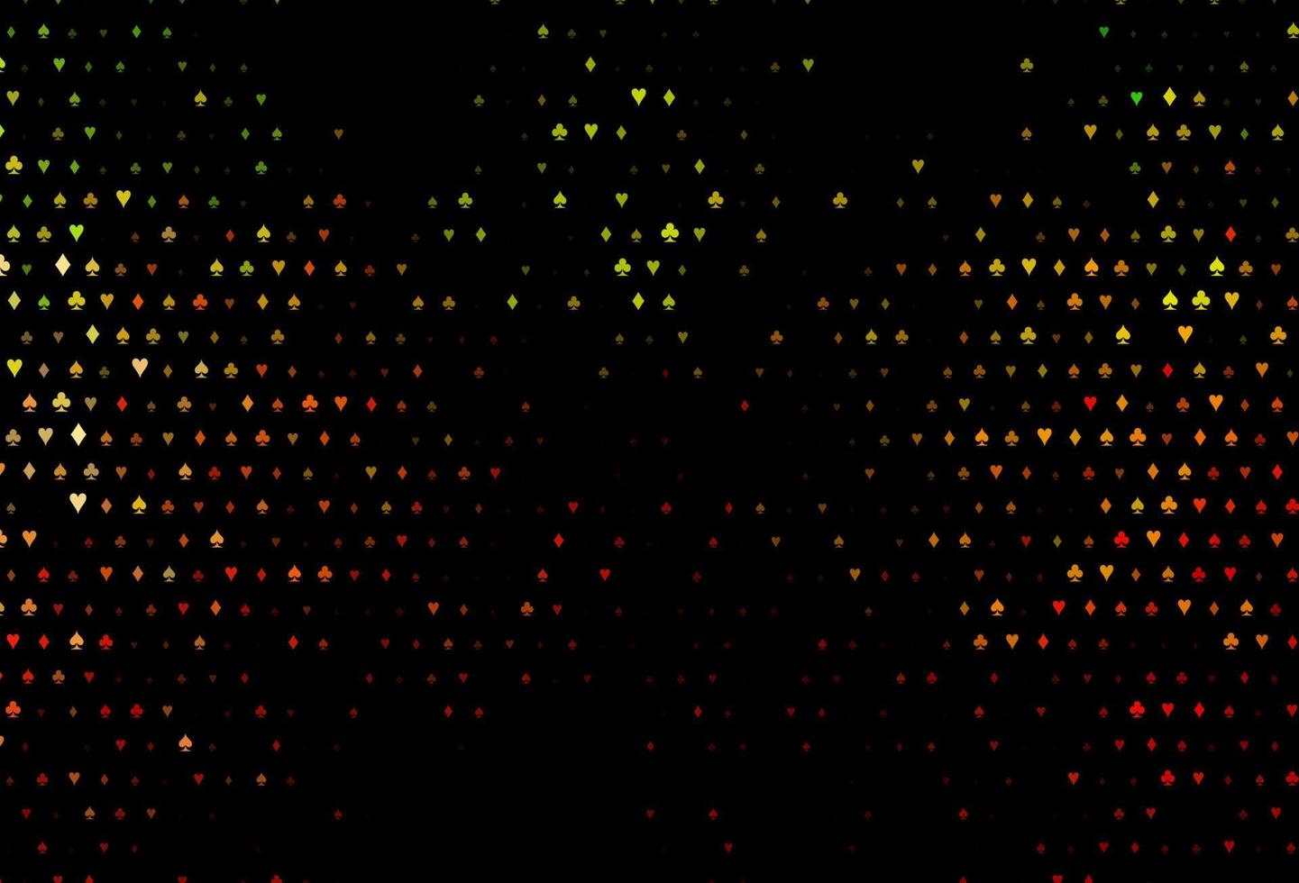 Dark green, red vector pattern with symbol of cards.