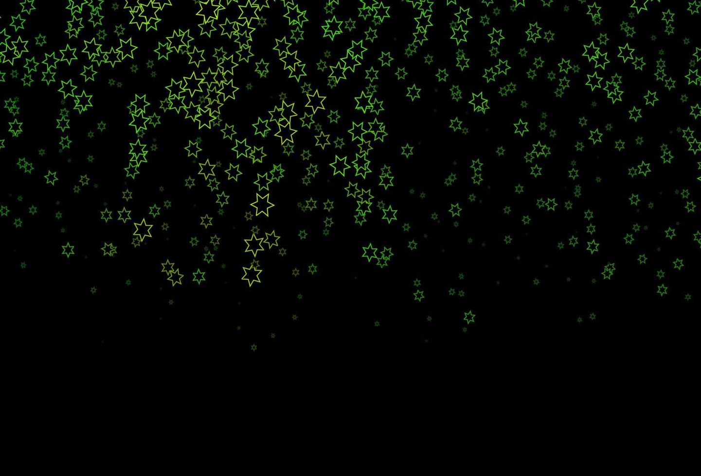 Dark Green vector cover with small and big stars.
