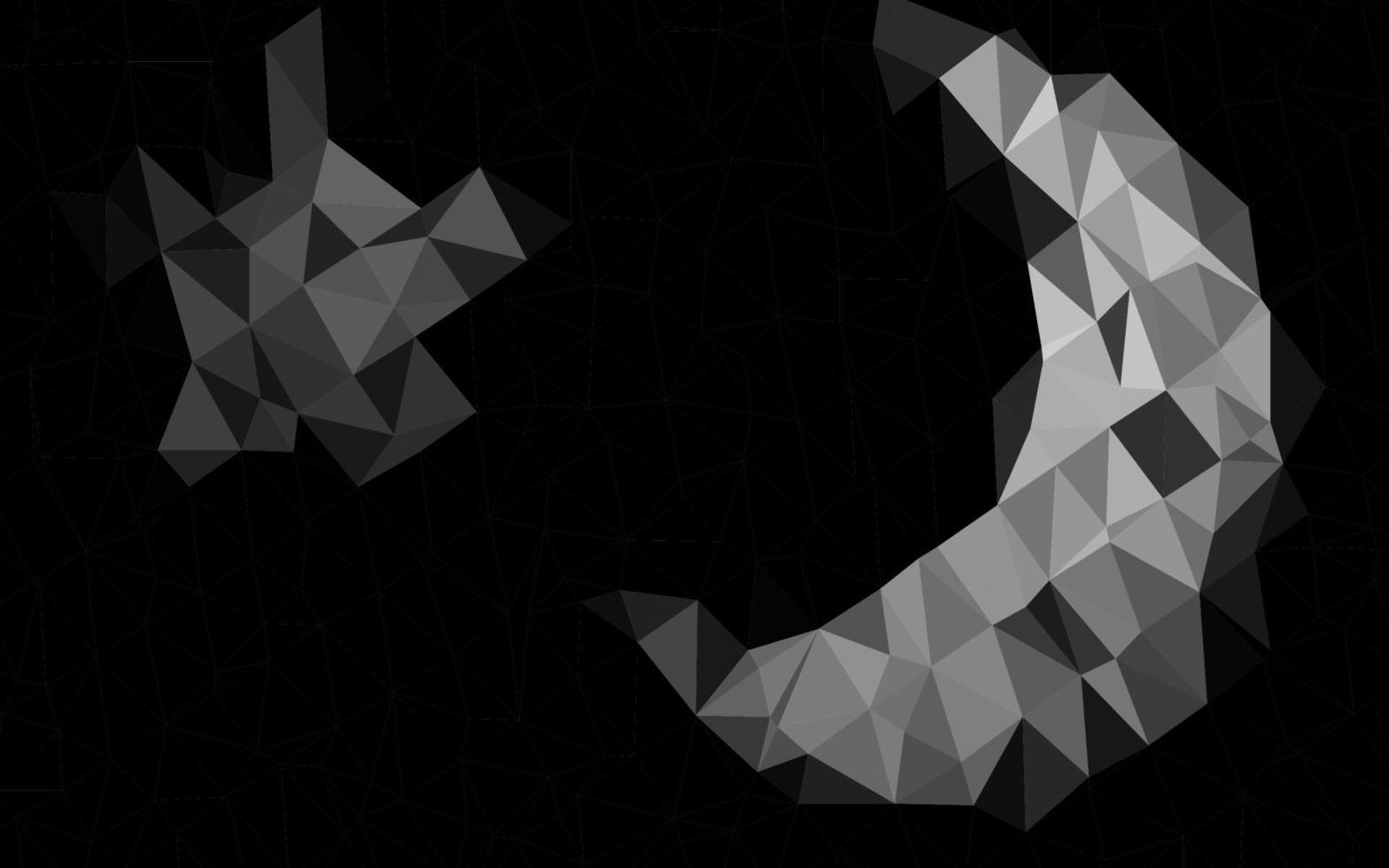 Dark Silver, Gray vector low poly layout.