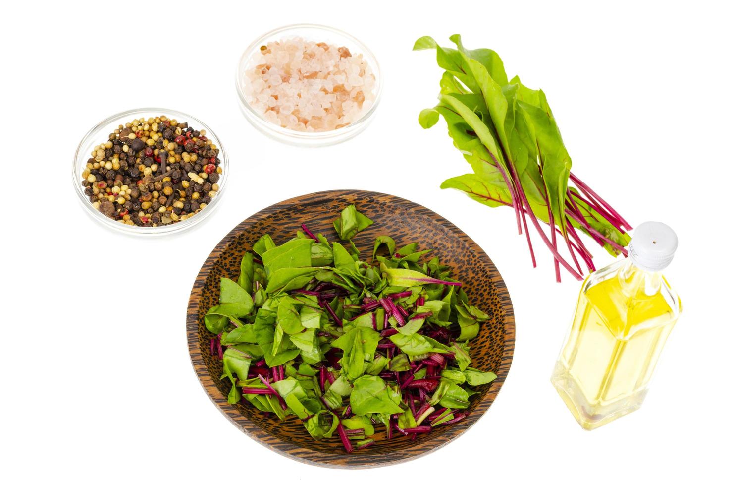 Microgreen. Red beetroot sprouts for cooking vegetarian dishes. photo