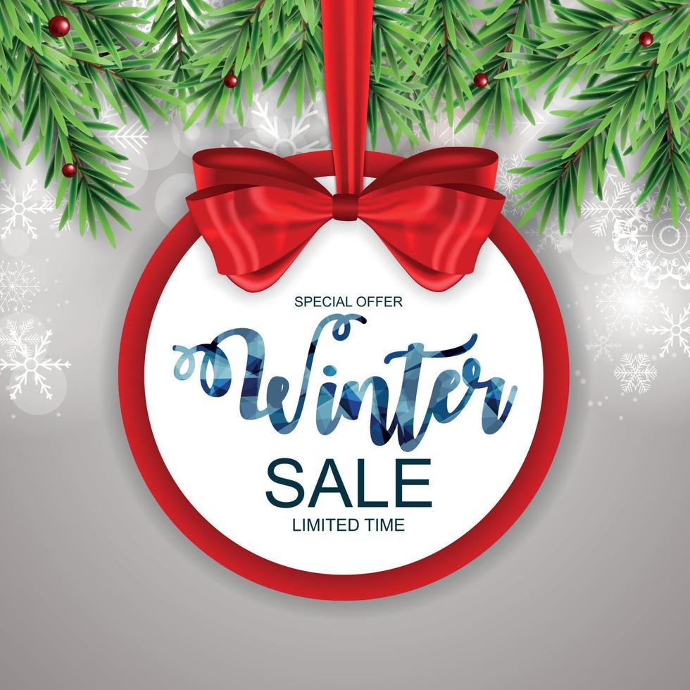 Winter Sale Background Special Offer Banner Background for Business and Advertising. Vector illustration