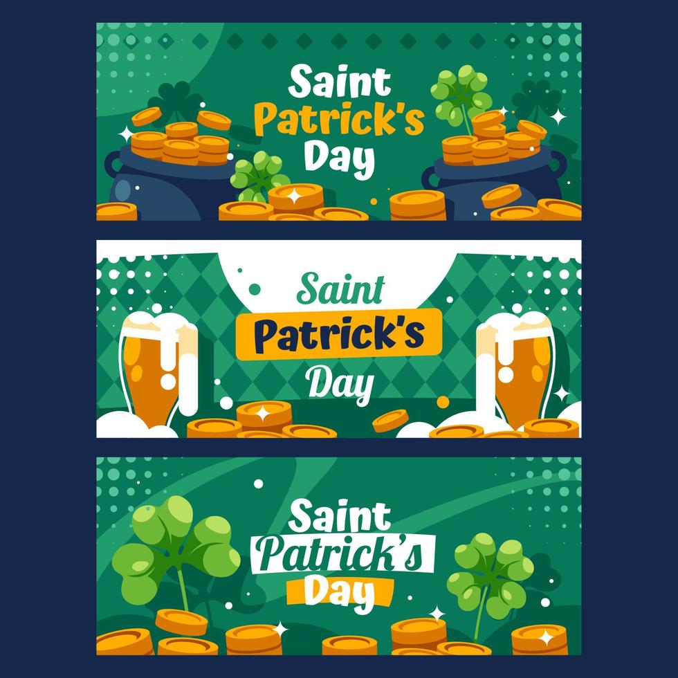 St. Patrick's Day Clover Banner vector