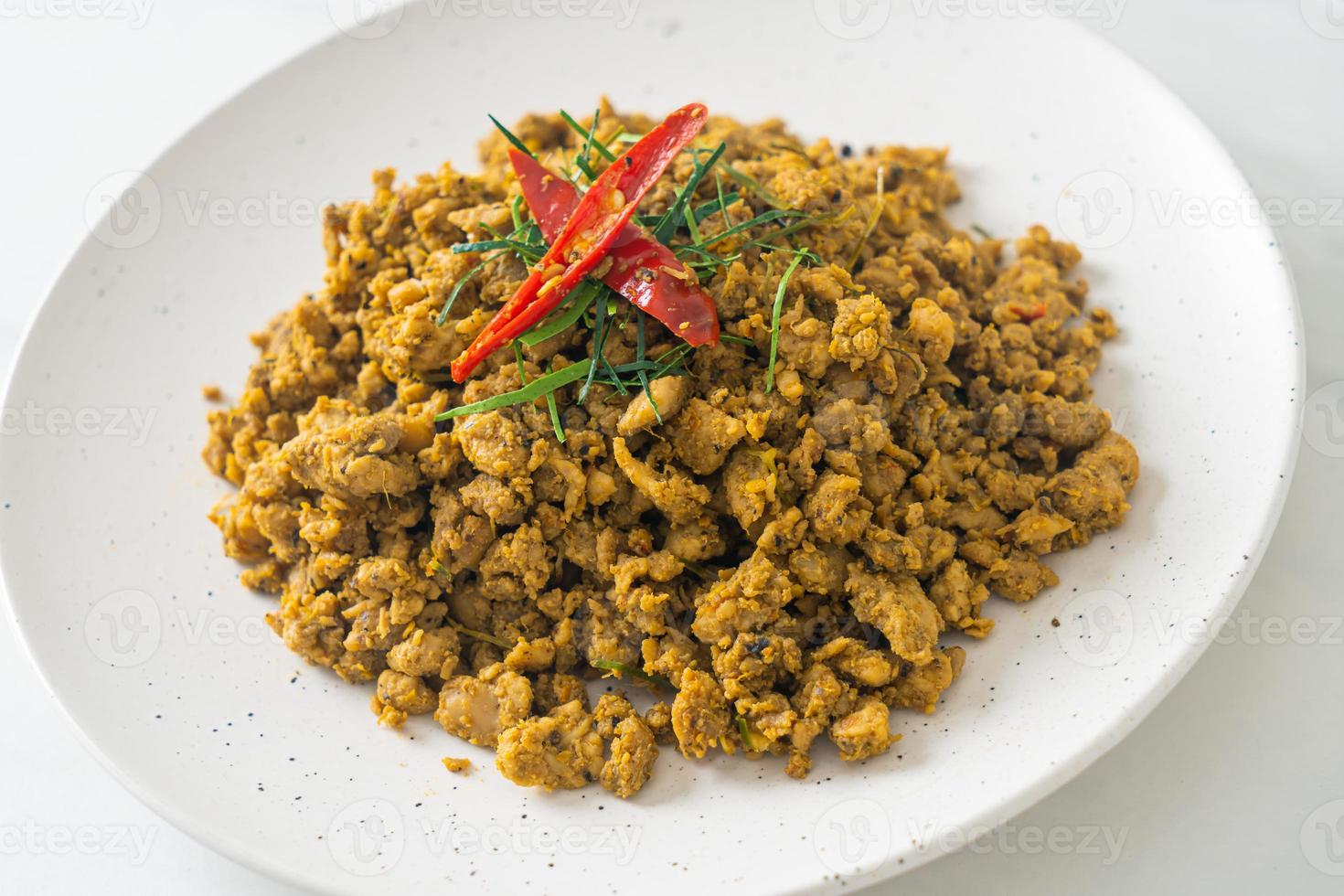 Stir Fried Pork with Yellow Curry Paste photo
