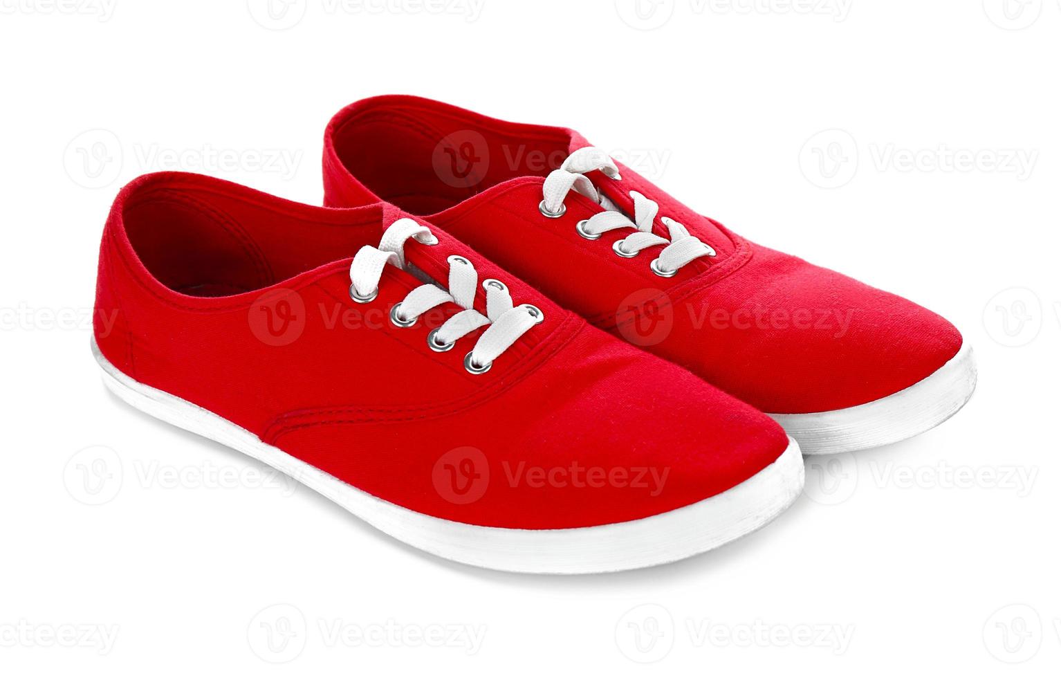 Casual female shoes on white background photo