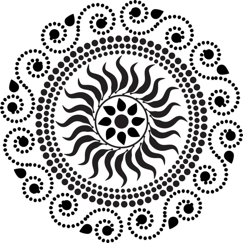Embroidery. Embroidered dotted elements,  flowers, and leaves in vintage style on a white background. Stock vector illustration