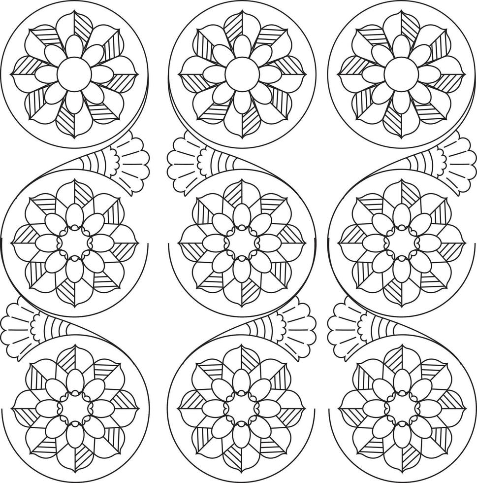 Embroidery. Embroidered dotted elements,  flowers, and leaves in vintage style on a white background. Stock vector illustration