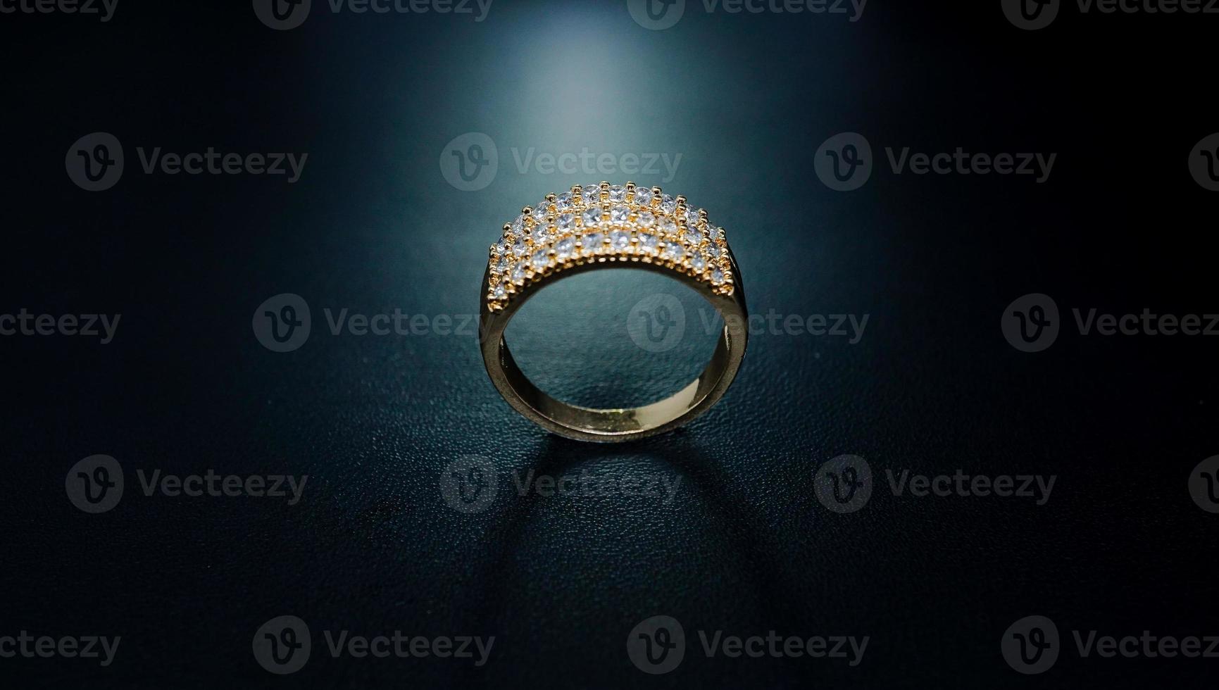 photo of women's ring with a small diamond motif