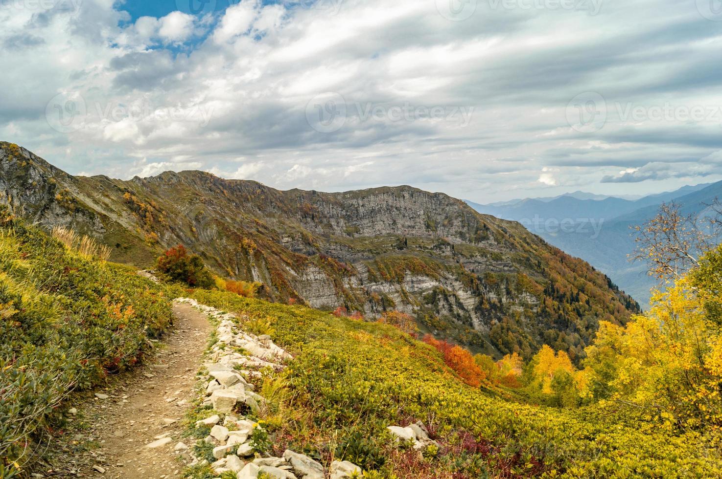 Autumn in the mountains of Krasnaya Polyana photo