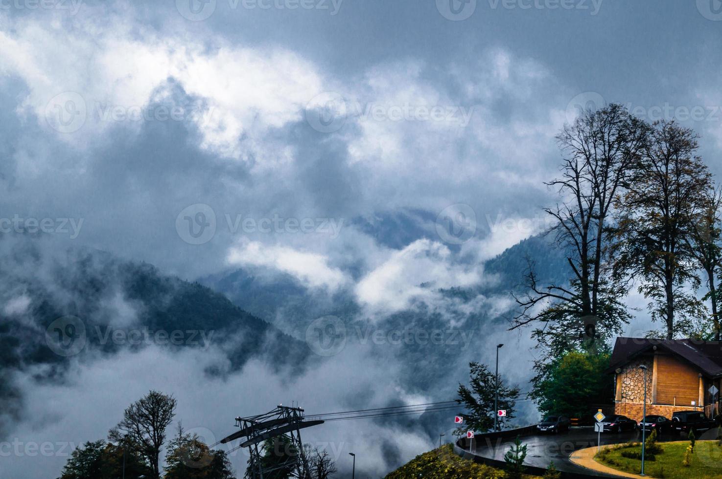 Autumn in the mountains of Krasnaya Polyana photo