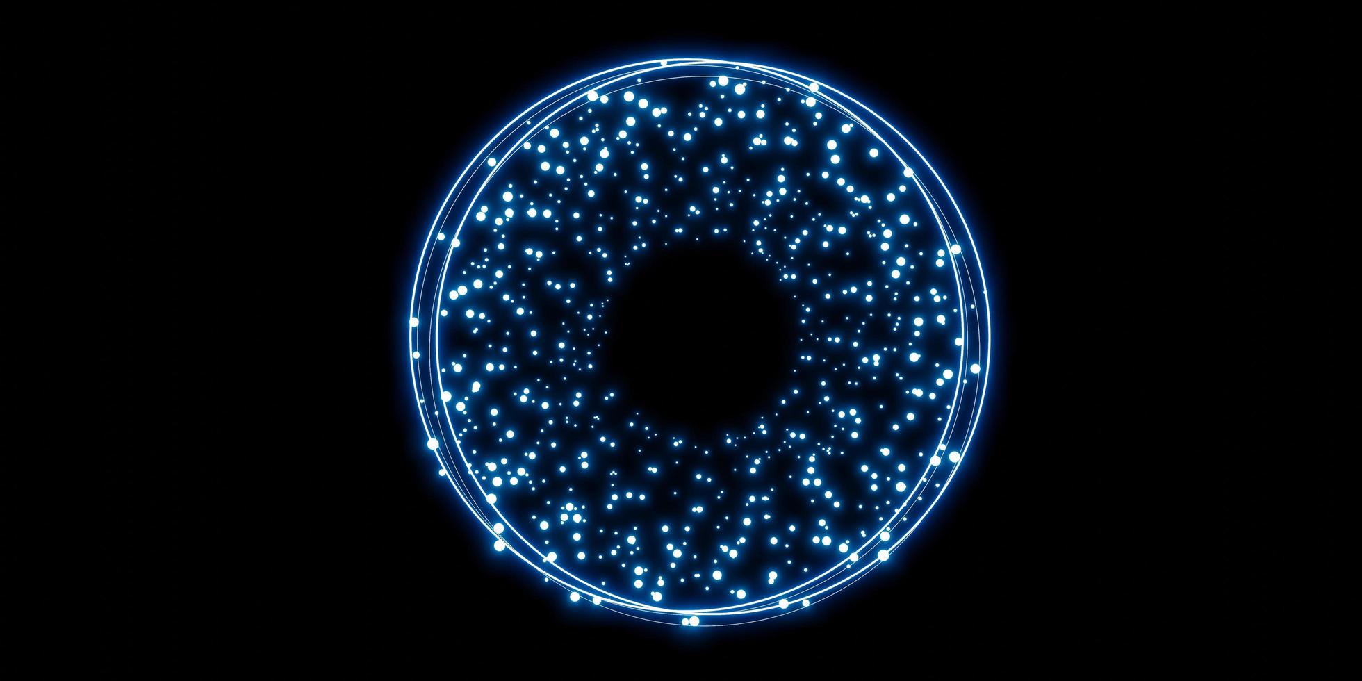 abstract circle blue glow curve background sparkle photo
