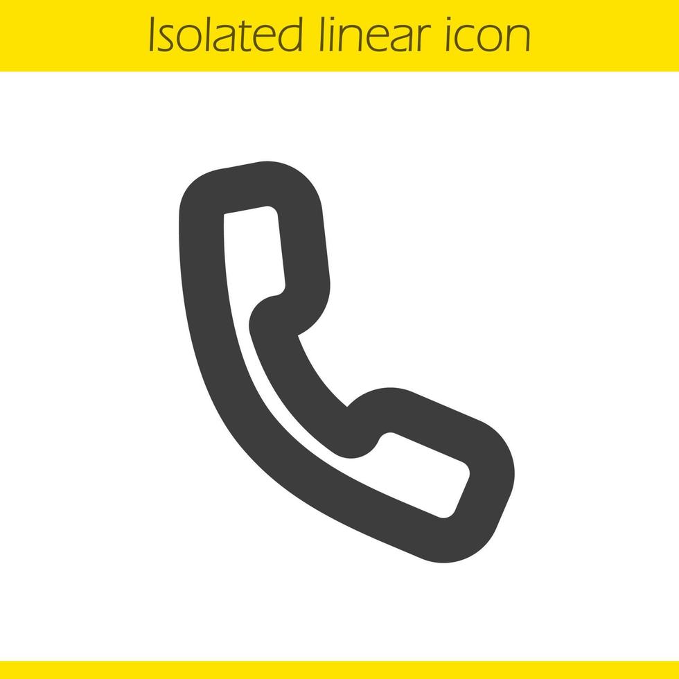Phone linear icon. Telephone thin line illustration. Phone receiver contour symbol. Vector isolated outline drawing