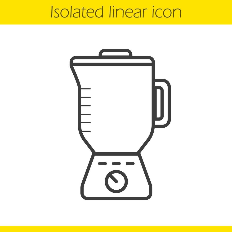 Blender linear icon. Thin line illustration. Food processor contour symbol. Vector isolated outline drawing
