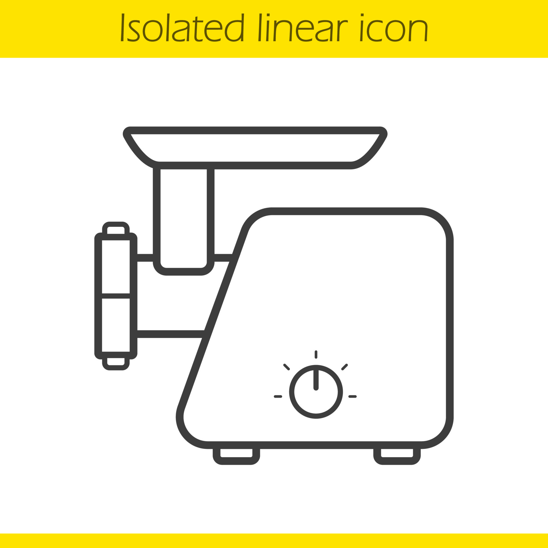 Electric mincer linear icon. Thin line illustration. Meat grinder contour symbol. Vector