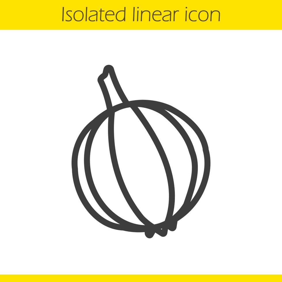 Garlic linear icon. Thin line illustration. Contour symbol. Vector isolated outline drawing