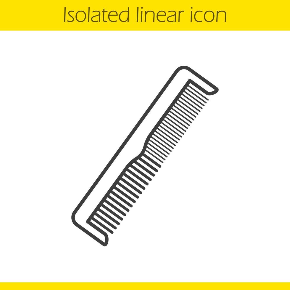 Comb linear icon. Thin line illustration. Hair brush contour symbol. Vector isolated outline drawing