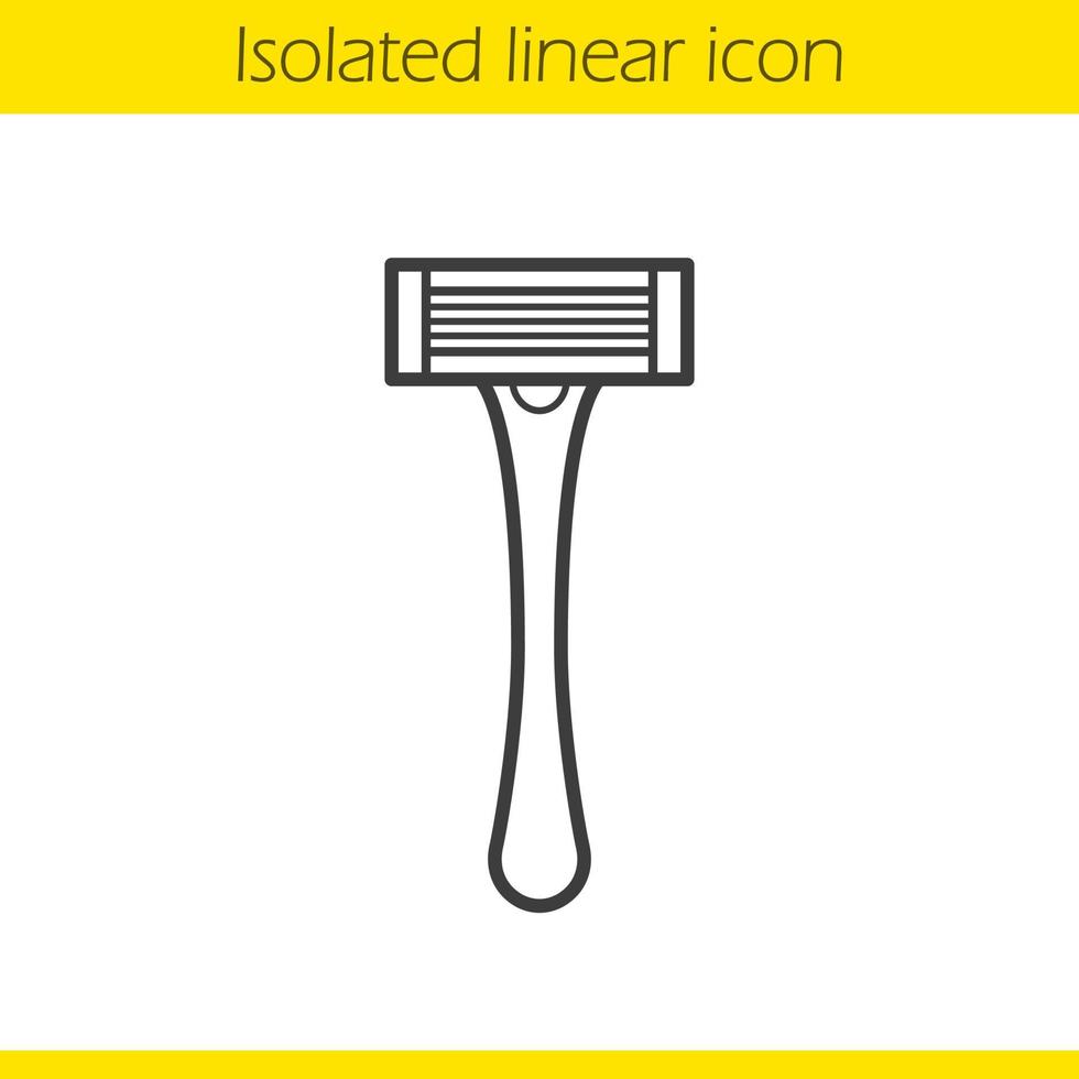 Shaver linear icon. Thin line illustration. Shaving razor contour symbol. Vector isolated outline drawing
