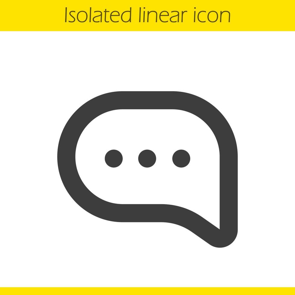 Chat bubble linear icon. Message bubble thin line illustration. Online communication contour symbol. Vector isolated outline drawing