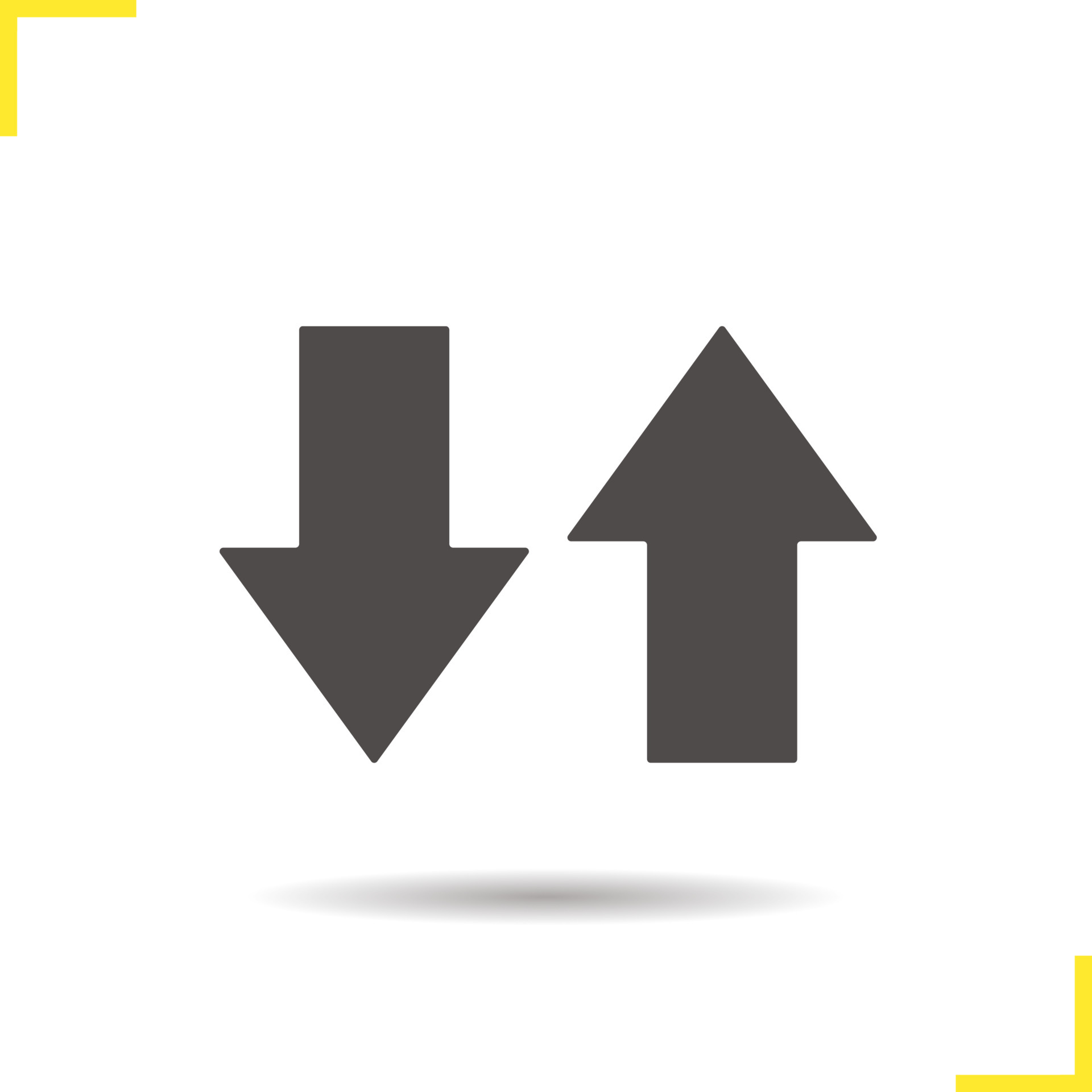 triangle icon with up and down arrows