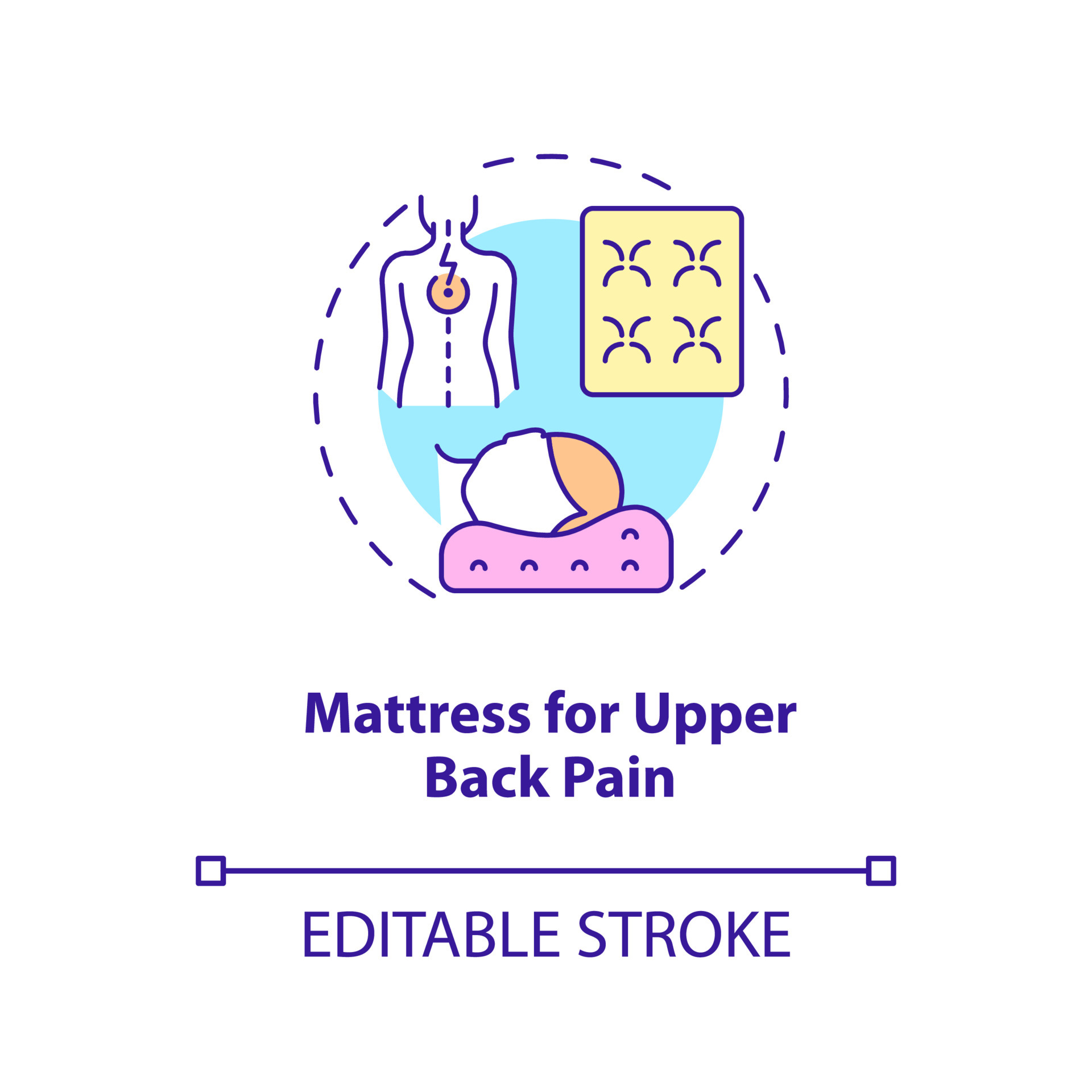 Upper back top pain mattress