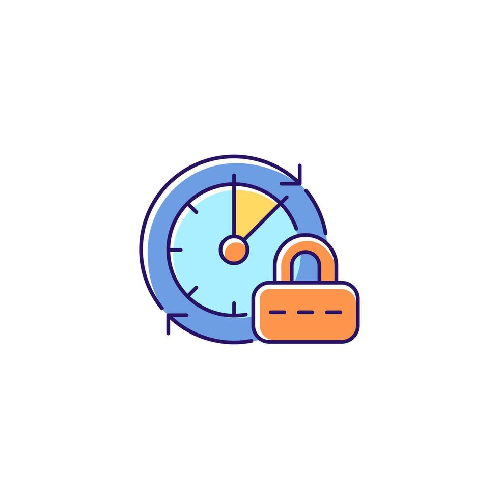 Change password RGB color icon. Data protection. Internet safety measures. Firewall settings. System security. Password management. Isolated vector illustration. Simple filled line drawing
