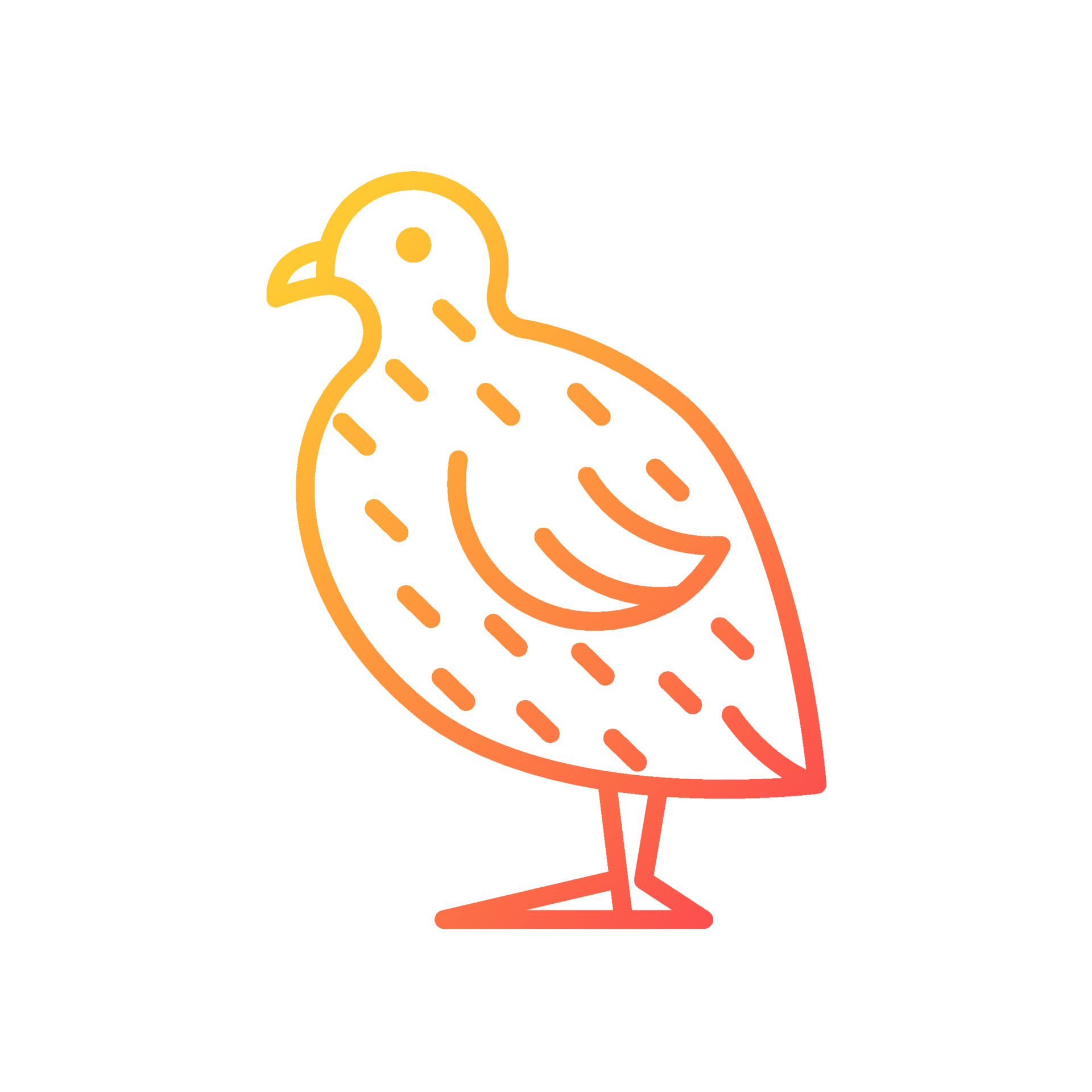 Japanese quail gradient linear vector icon. Coturnix japonica. Domestic