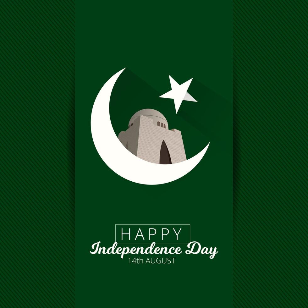 Vector illustration of Abstract Background for Pakistan Independence Day, 14th of August.