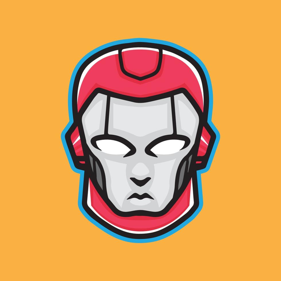 Robot head logo vector