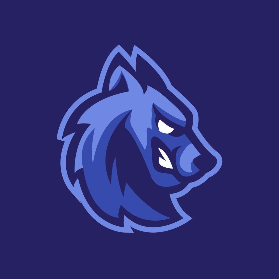 wolf e-sport logo vector