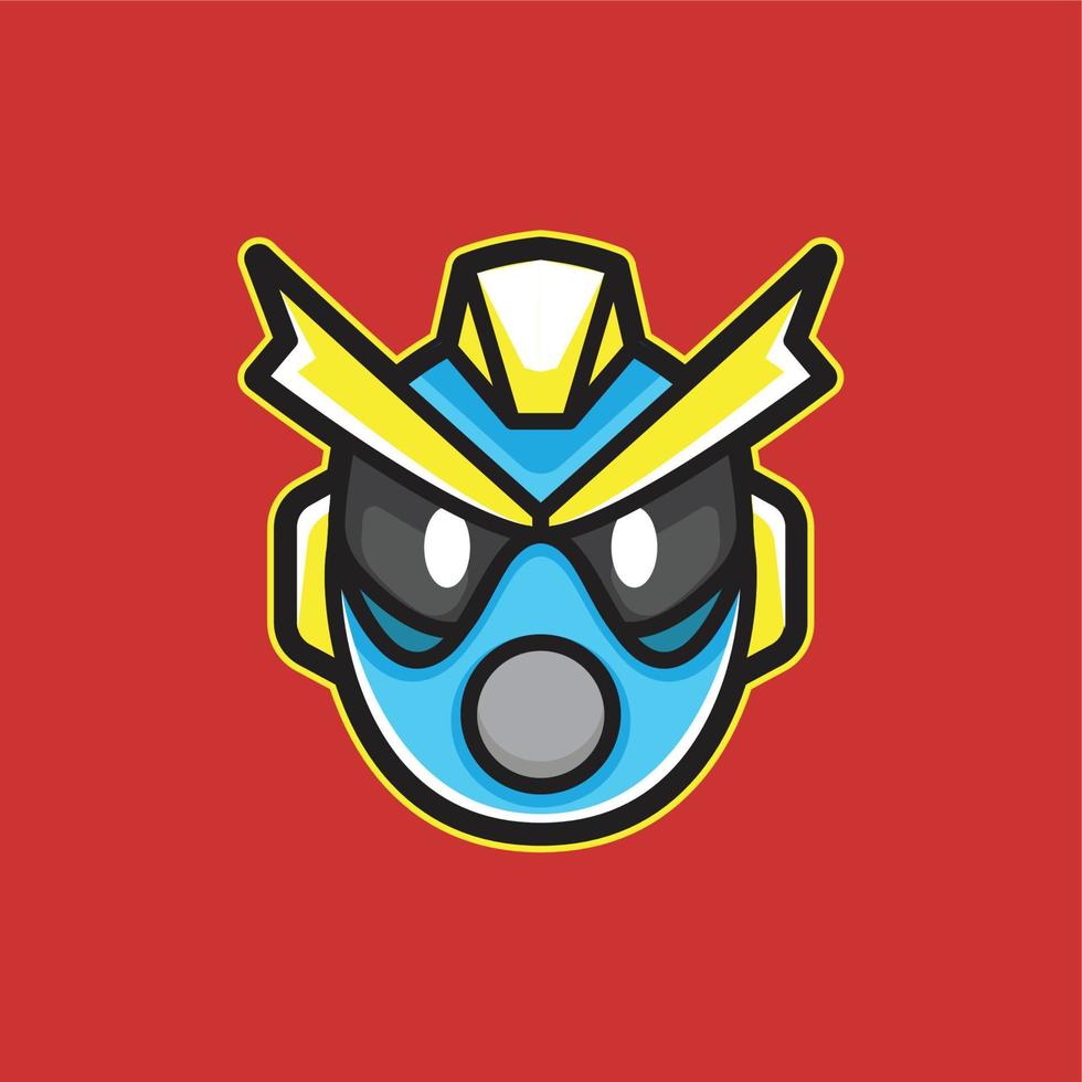 logo de esport de cabeza de robot vector