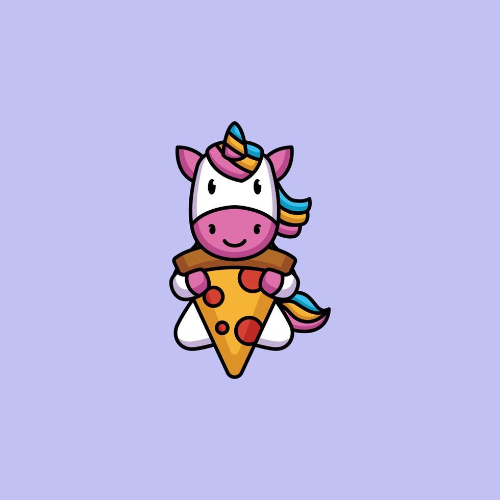 Cute unicorn mascot vector