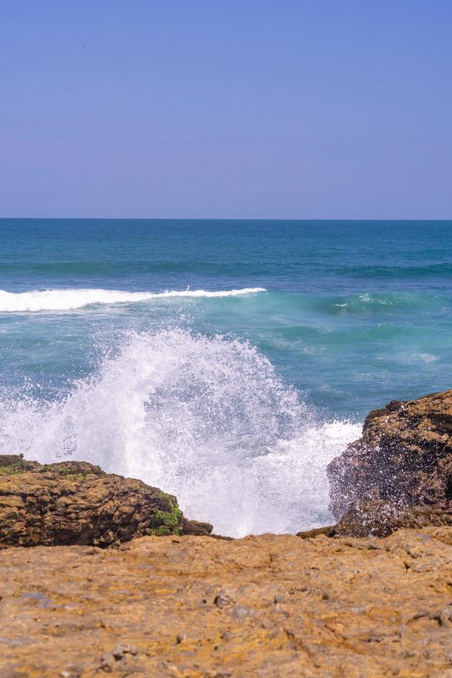 The coast at the most western point of Ecuador photo