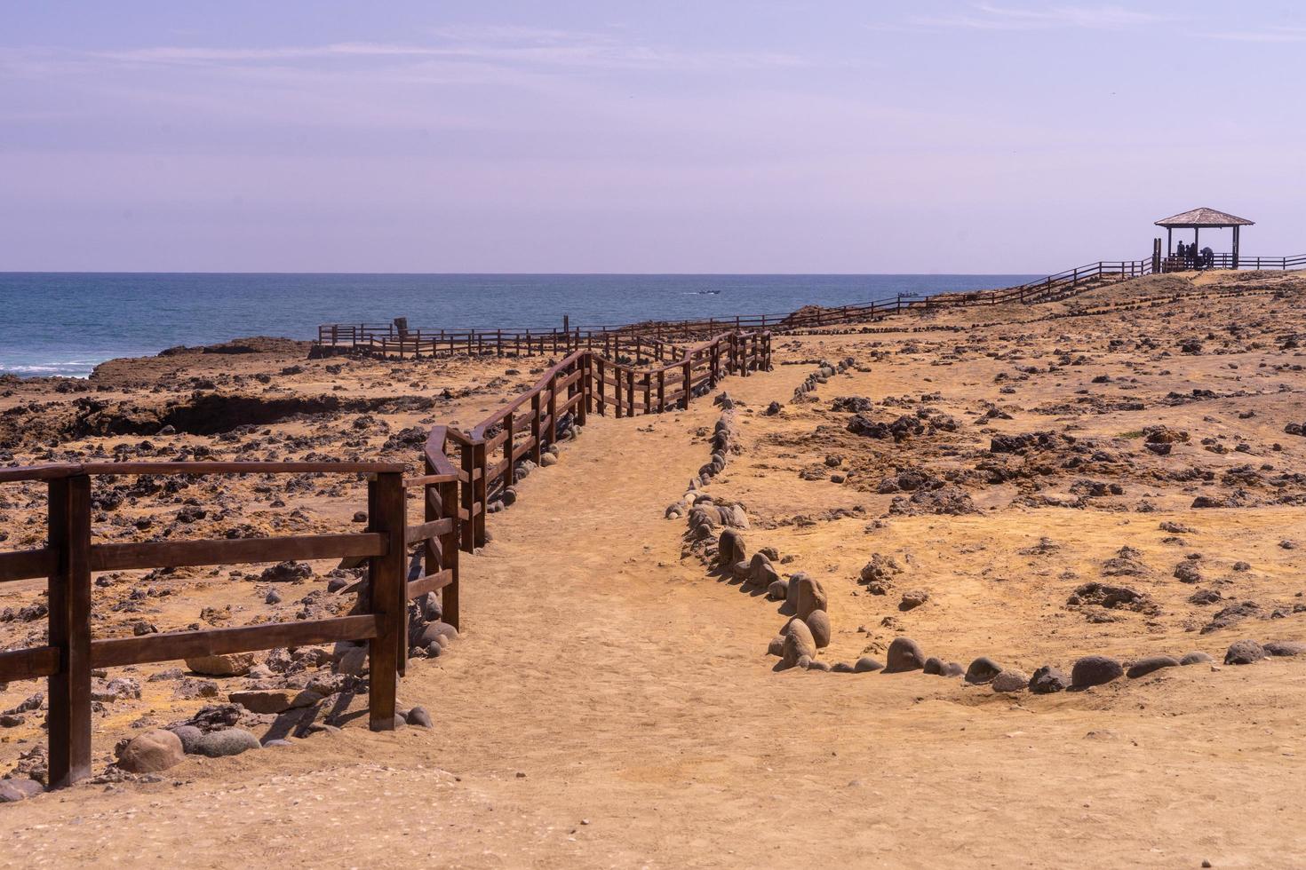 The coast at the most western point of Ecuador photo