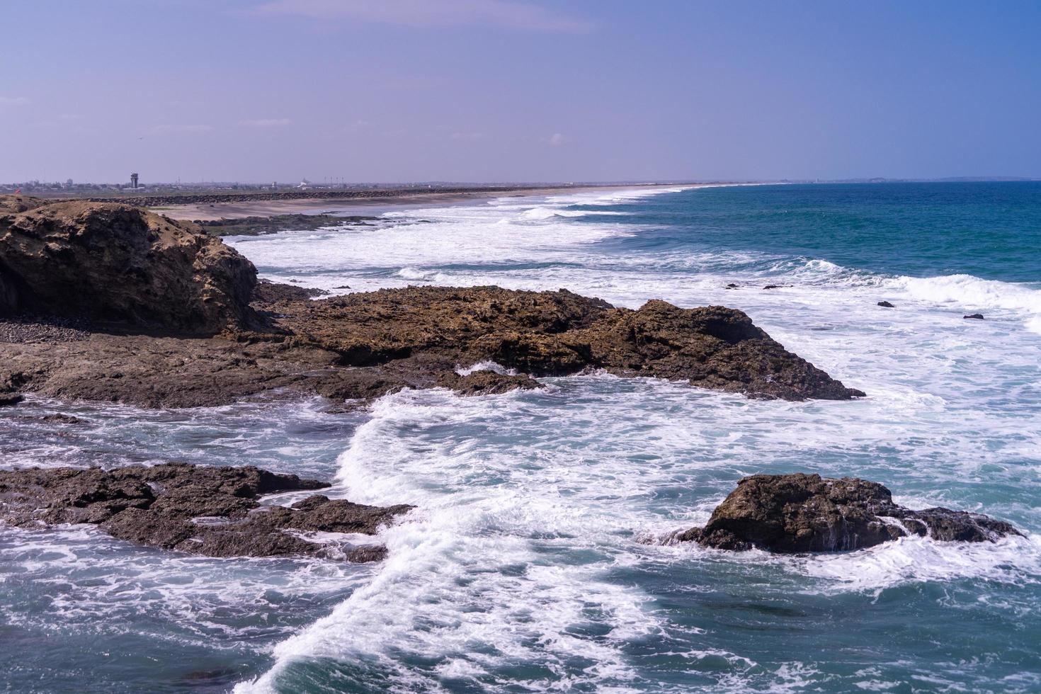 The coast at the most western point of Ecuador photo