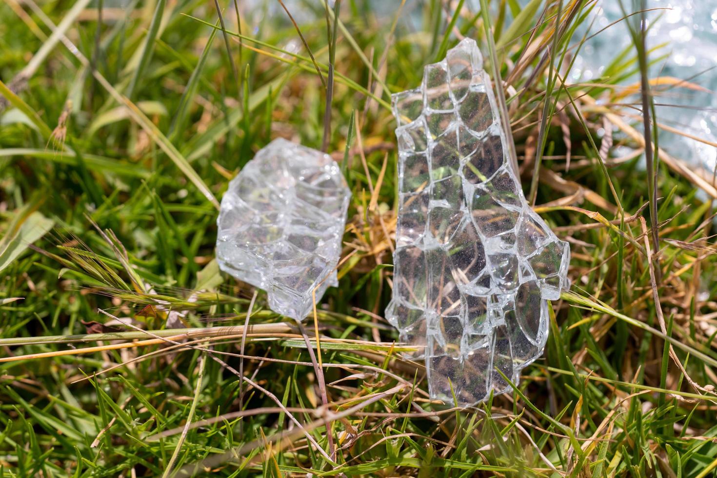 Shattered Glass on the ground photo