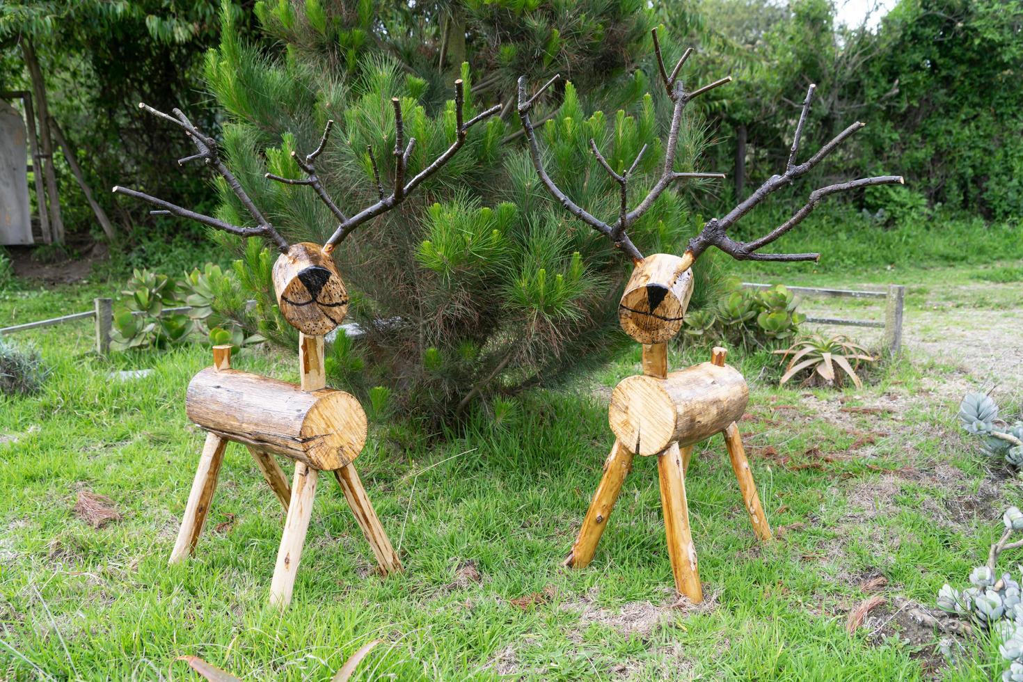 Hand made reindeers photo