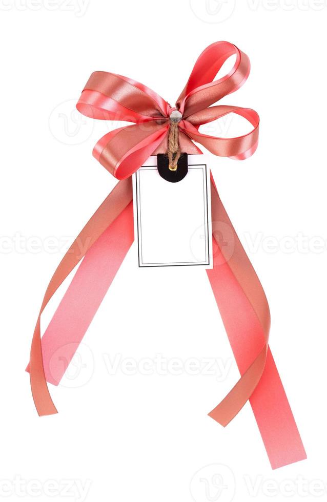 ribbon bow with label tag photo