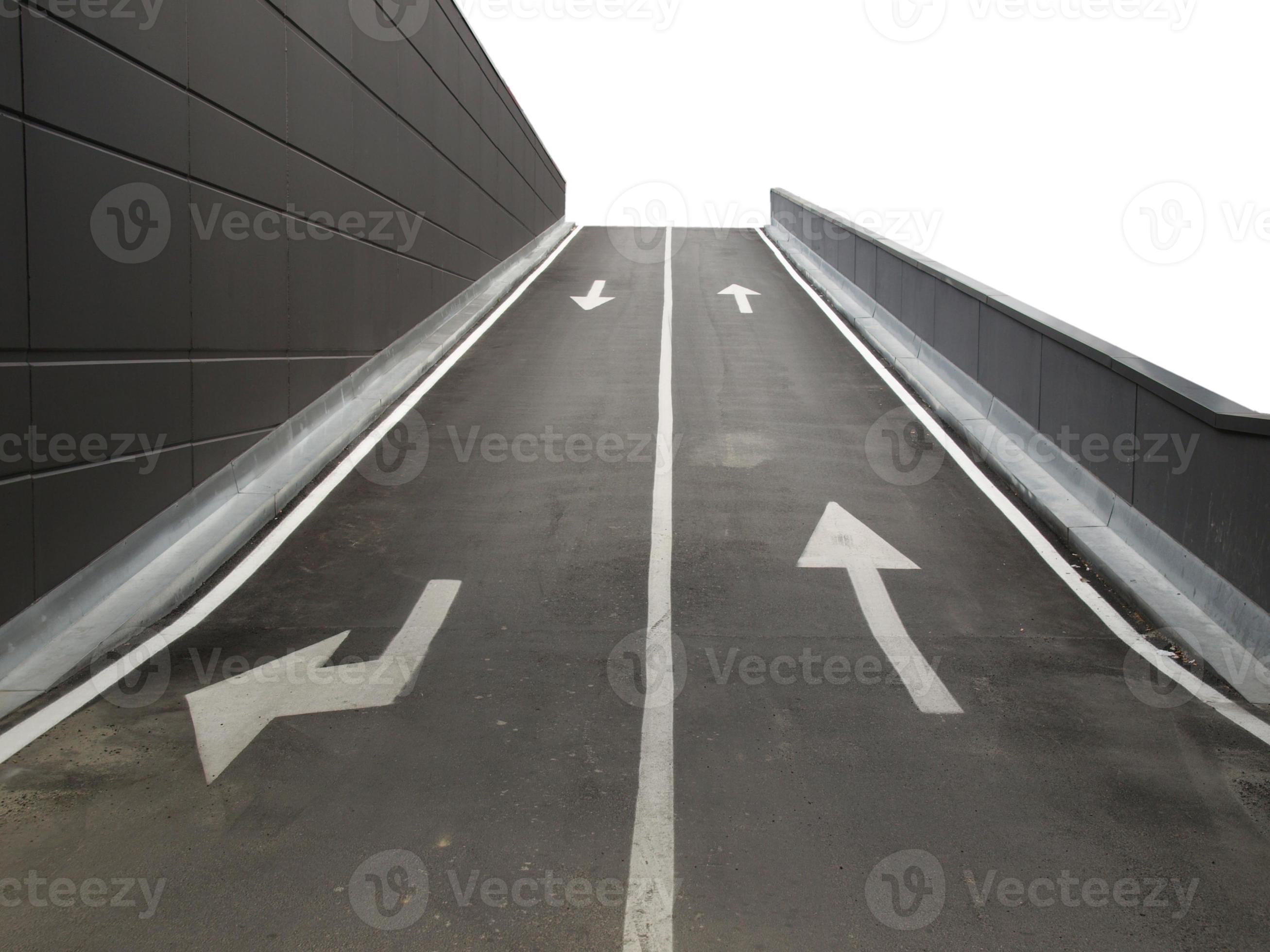 Garage ramp with direction arrows 4529686 Stock Photo at Vecteezy