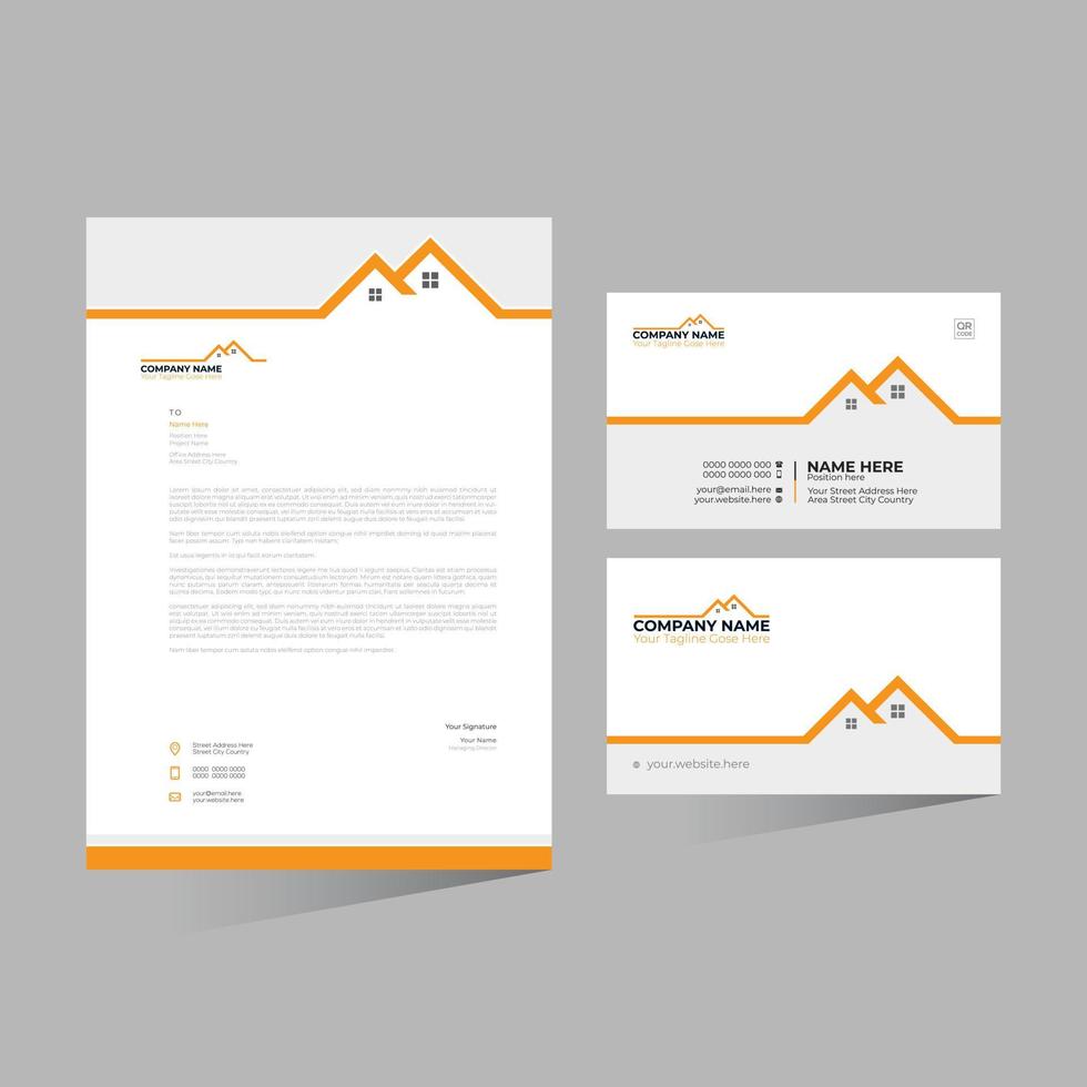 vector letterhead and business card