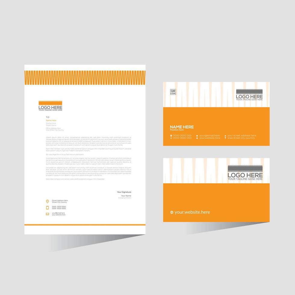vector letterhead and business card