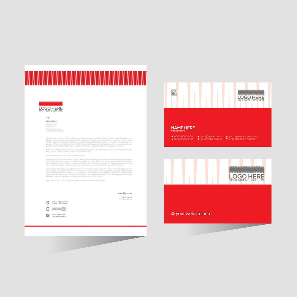 vector letterhead and business card
