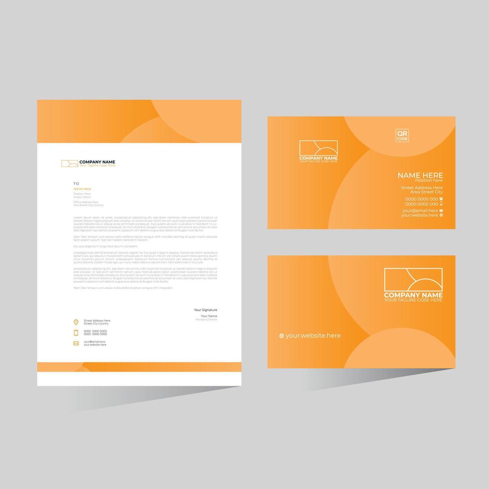 vector letterhead and business card