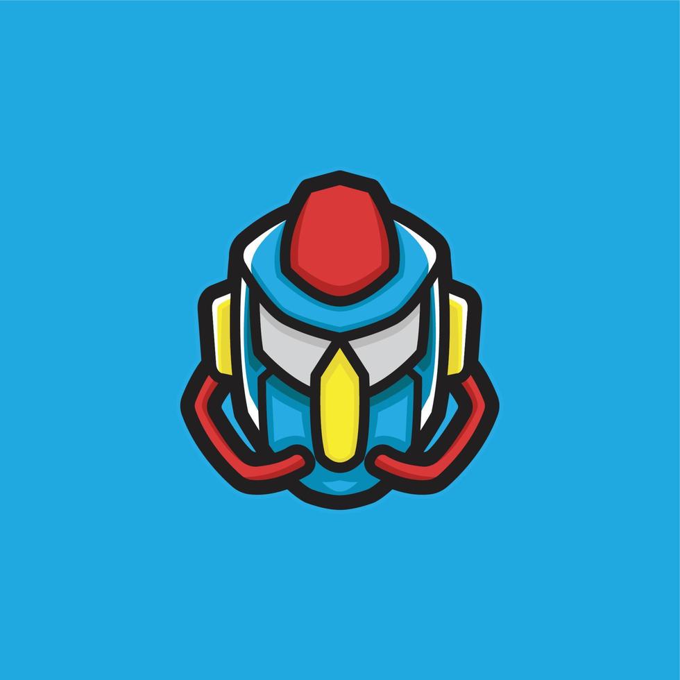 Robot head esport logo vector