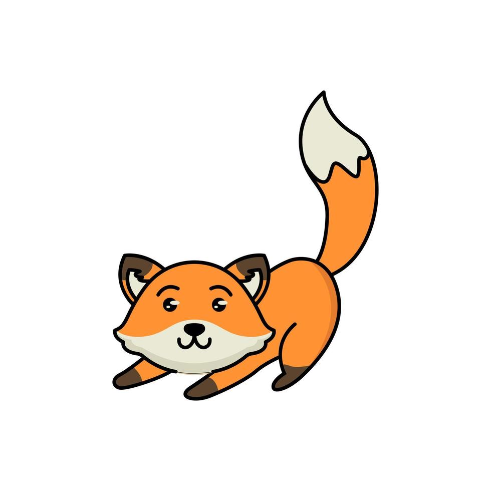 Cute fox mascot vector