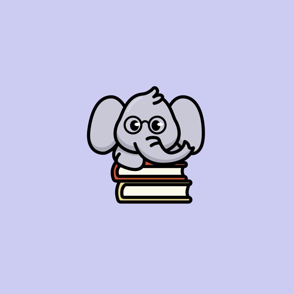 linda mascota elefante vector